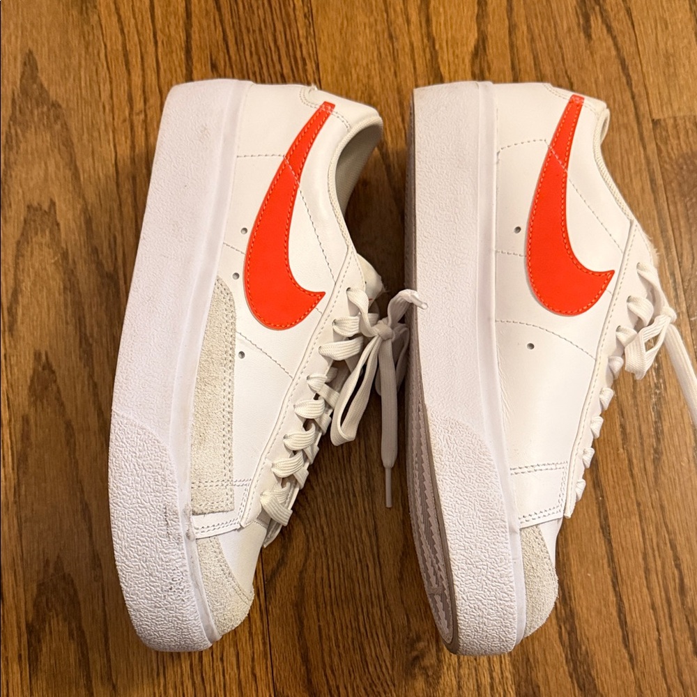 Nike White and Orange Blazer Shoes - Picture 2 of 2